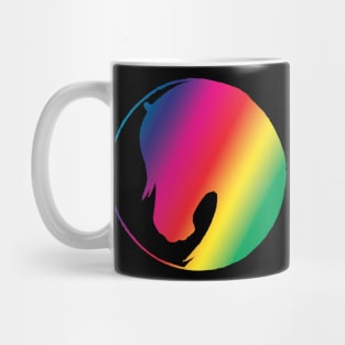 Rainbow horse silhouette Mug